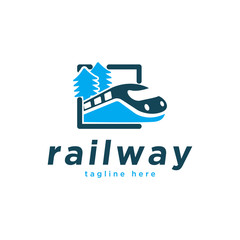 Train railway logo design inspiration