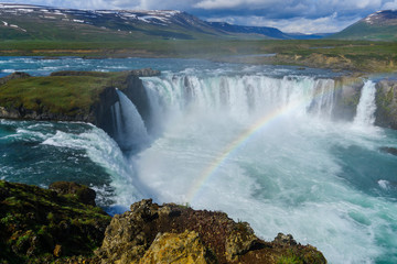 View of the Godafoss waterfall
