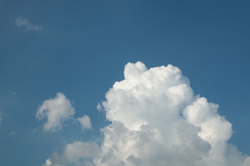 Naklejka na ściany i meble blue sky and white cloudy , beautiful heaven scene , Altocumulus pattern texture background .