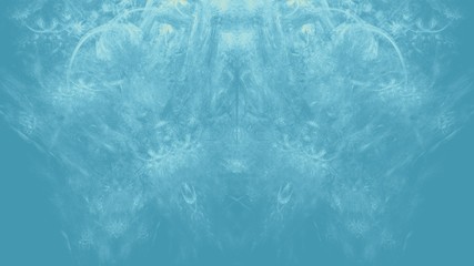 Feinfasrige symmetrische Strukturen - Hellblau