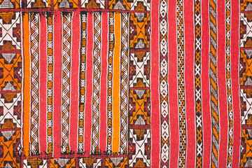 Colorful fabric in the bazaar