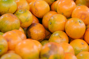fresh oranges in the market