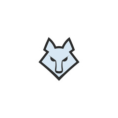 Obraz premium Wolf head icon. Logo template for your project. Vector illustration.
