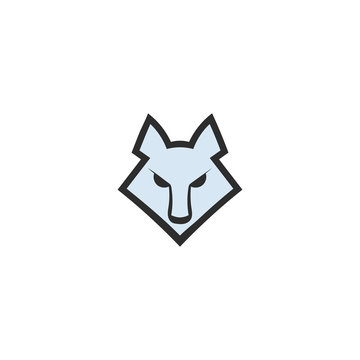 Wolf head icon. Logo template for your project. Vector illustration.