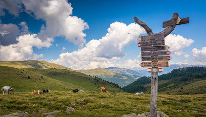Sarntal Valley - Sarentino Valley - landscape in South Tyrol, northern Italy, Europe. Summer...