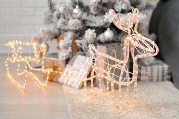 New Year's interior in the Scandinavian style