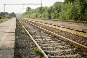 Fototapeta na wymiar Old railway track.