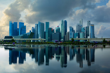 Fototapeta na wymiar The Singapore Skyline
