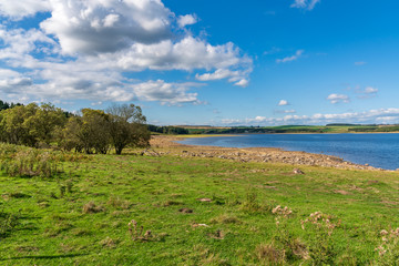 Fototapeta na wymiar Looking to the east from the west side of the Derwent Reservoir, County Durham, England, UK