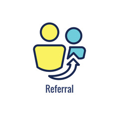 Referral Job Reference Icon  with recommendations, performance review, etc ideas