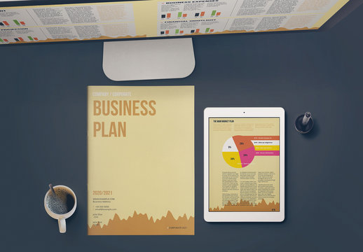 Business Plan Layout with Tan Accents