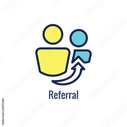 &ldquo;Referral Job Reference Icon with recommendations, performance review