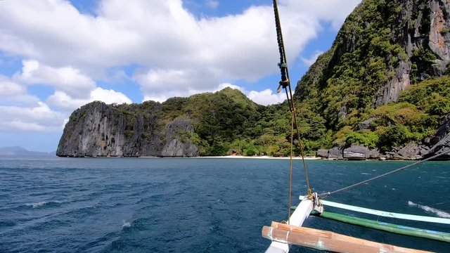 sailing a boat, el nido philippines