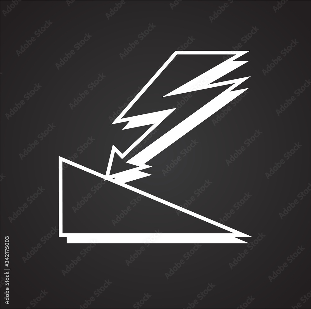 Poster lightning icon on white background for graphic and web design, modern simple vector sign. internet c