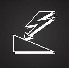 Lightning icon on white background for graphic and web design, Modern simple vector sign. Internet concept. Trendy symbol for website design web button or mobile