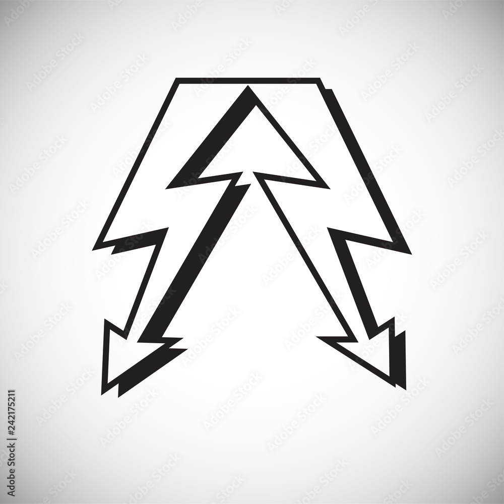 Fototapete Lightning icon on white background for graphic and web design, Modern simple vector sign. Internet concept. Trendy symbol for website design web button or mobile