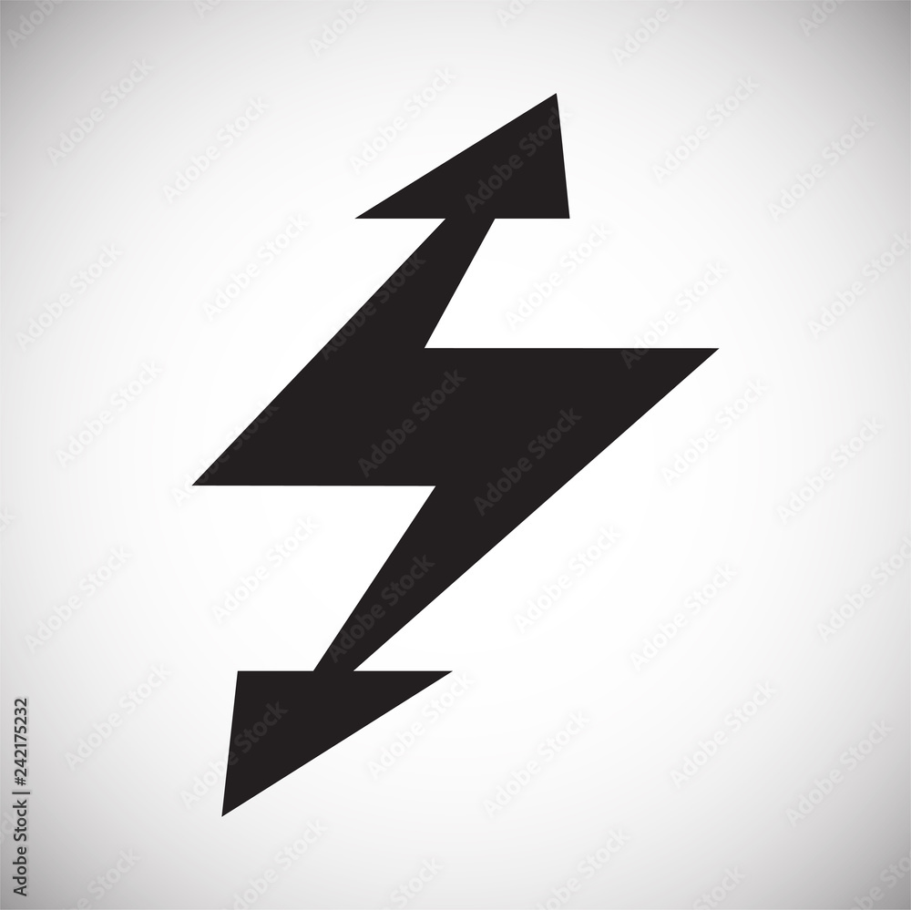 Fototapete lightning icon on white background for graphic and web design, modern simple vector sign. internet c