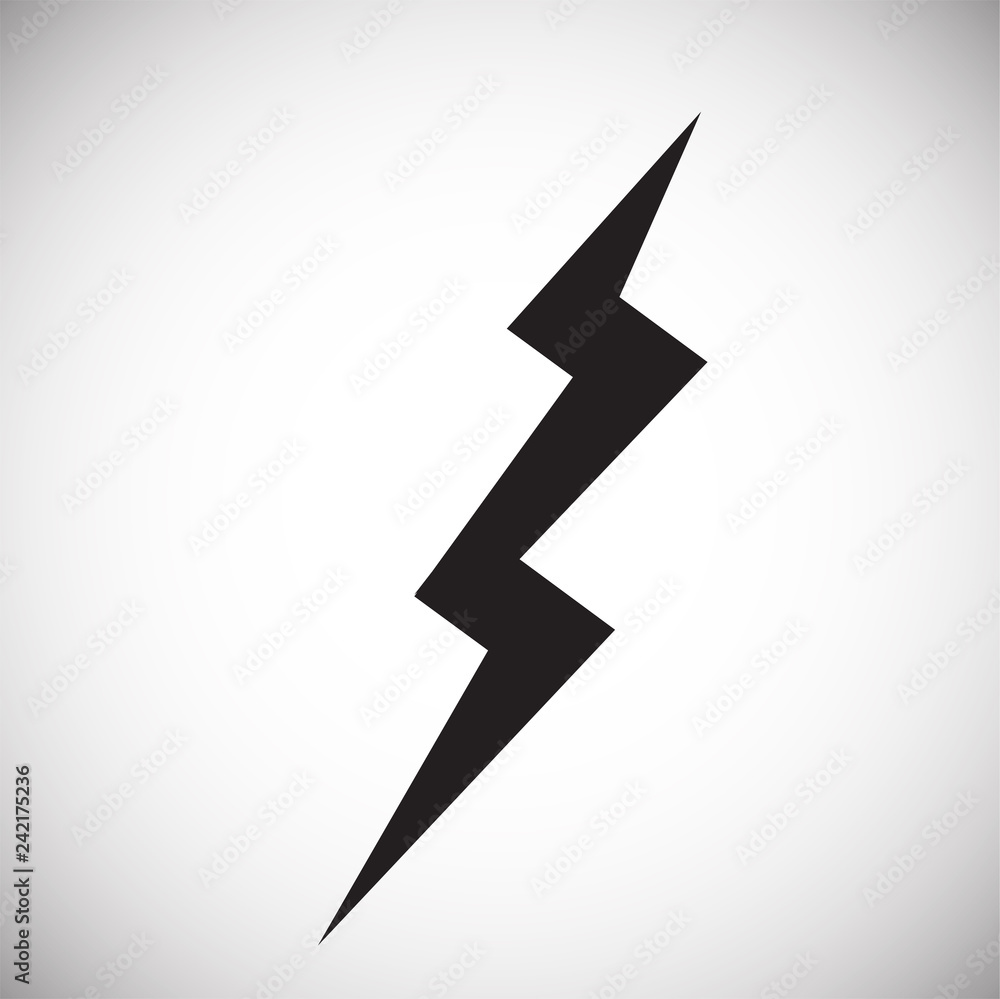 Fototapete Lightning icon on white background for graphic and web design, Modern simple vector sign. Internet concept. Trendy symbol for website design web button or mobile