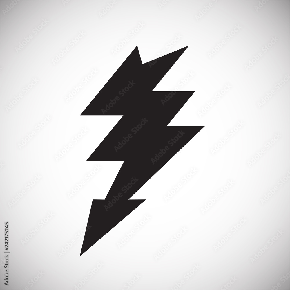 Fototapete Lightning icon on white background for graphic and web design, Modern simple vector sign. Internet concept. Trendy symbol for website design web button or mobile