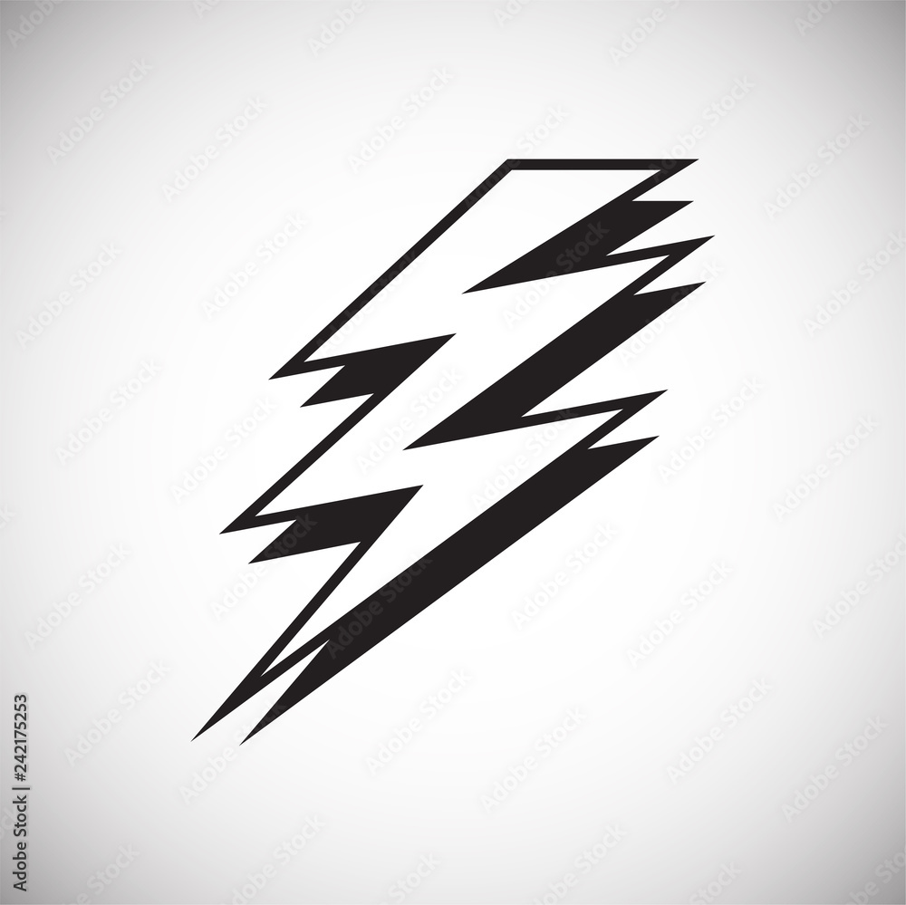 Fototapete Lightning icon on white background for graphic and web design, Modern simple vector sign. Internet concept. Trendy symbol for website design web button or mobile
