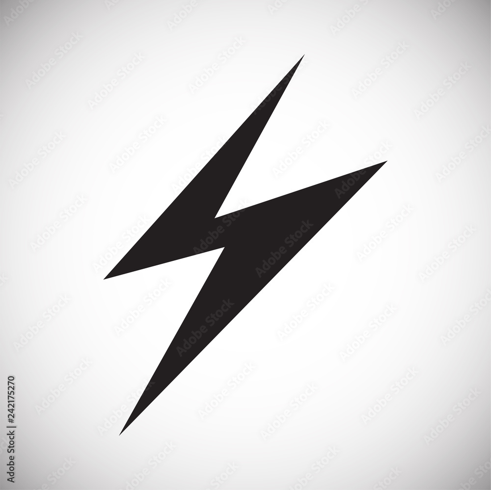 Fototapete Lightning icon on white background for graphic and web design, Modern simple vector sign. Internet concept. Trendy symbol for website design web button or mobile