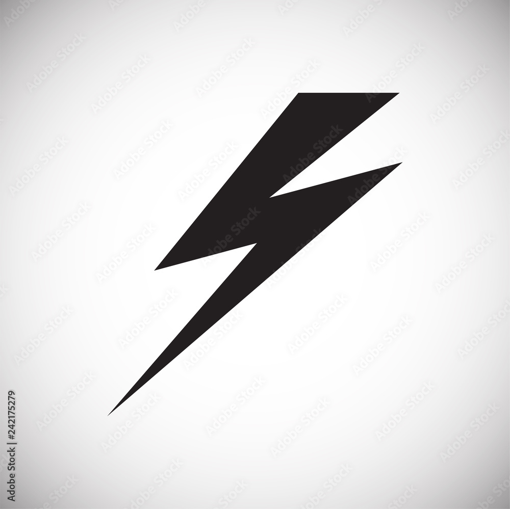 Fototapete Lightning icon on white background for graphic and web design, Modern simple vector sign. Internet concept. Trendy symbol for website design web button or mobile