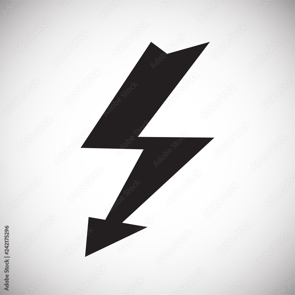 Fototapete Lightning icon on white background for graphic and web design, Modern simple vector sign. Internet concept. Trendy symbol for website design web button or mobile