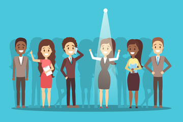 Fototapeta premium Recruitment concept. Idea of choosing a candidate