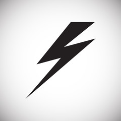 Lightning icon on white background for graphic and web design, Modern simple vector sign. Internet concept. Trendy symbol for website design web button or mobile