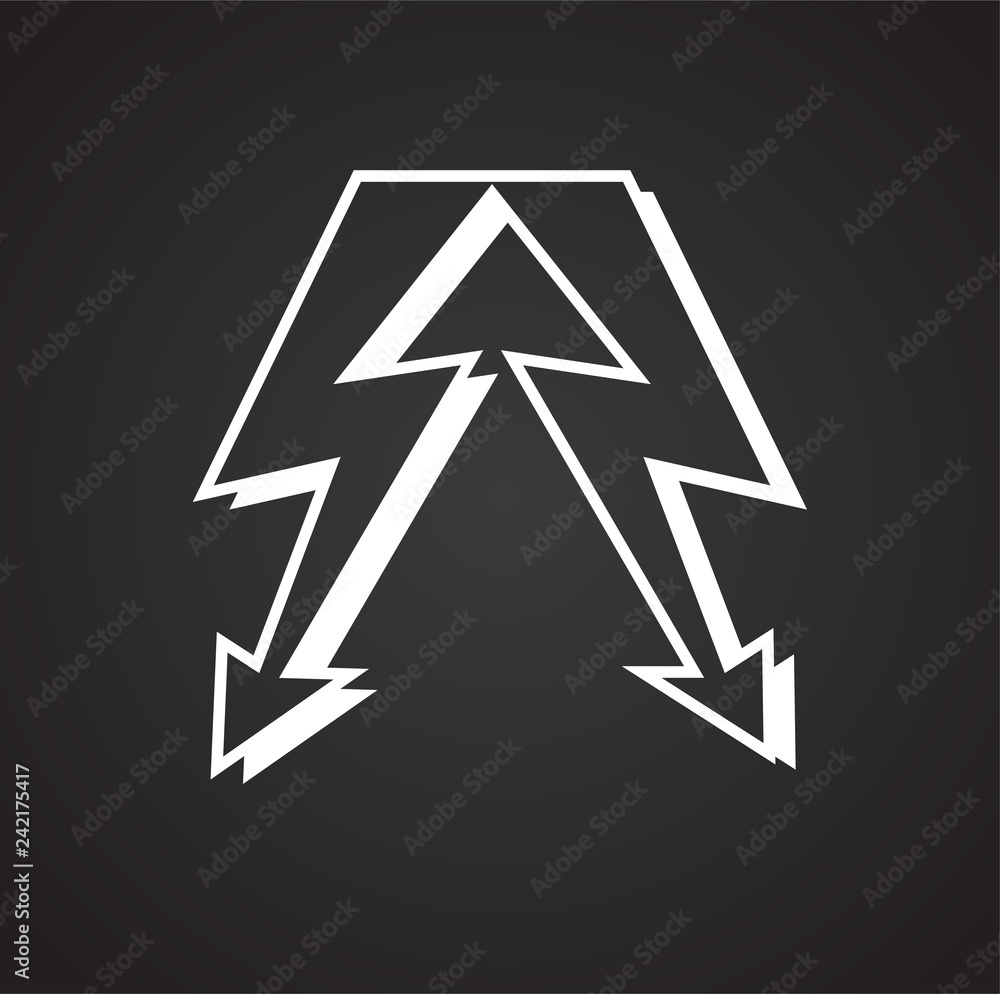 Fototapete Lightning icon on white background for graphic and web design, Modern simple vector sign. Internet concept. Trendy symbol for website design web button or mobile