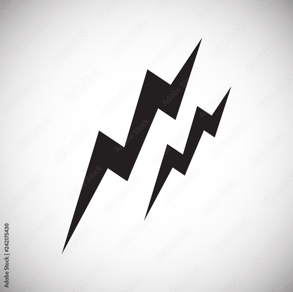 Fototapete Lightning icon on white background for graphic and web design, Modern simple vector sign. Internet concept. Trendy symbol for website design web button or mobile