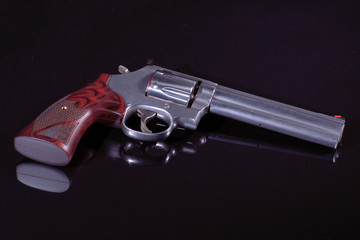 gun on black background