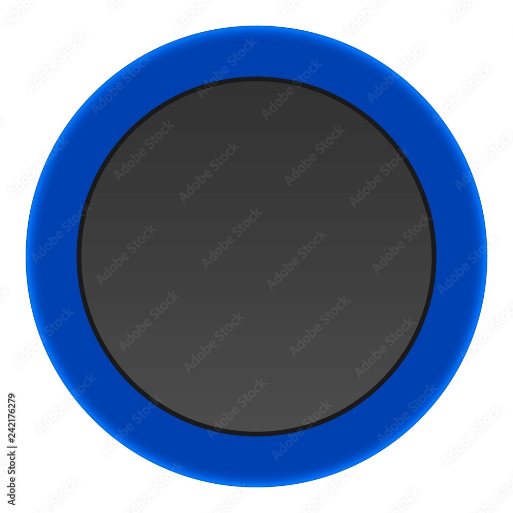 Poster top view trampoline icon. realistic illustration of top view trampoline vector icon for web design