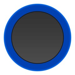 Top view trampoline icon. Realistic illustration of top view trampoline vector icon for web design