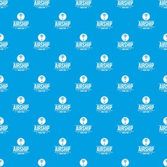 Air ship pattern vector seamless blue repeat for any use