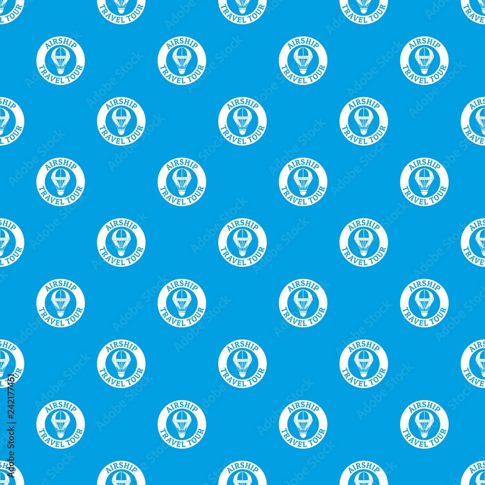 Poster minimal air balloon pattern vector seamless blue repeat for any use