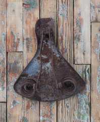 old rusty bicycle saddle