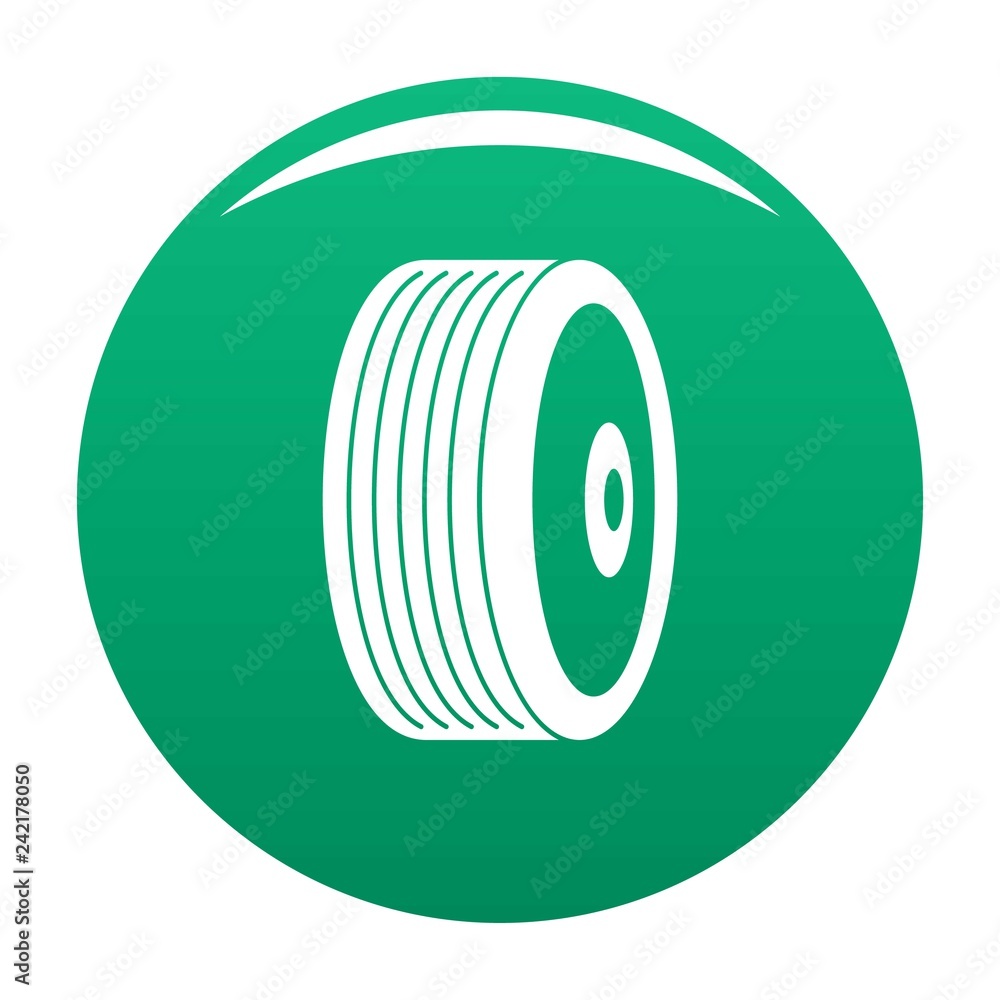 Poster disk icon. simple illustration of disk vector icon for any design green