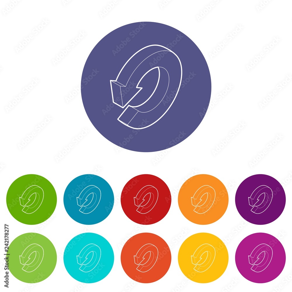 Poster update icons color set vector for any web design on white background
