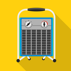 Fototapeta premium Old fan heater icon. Flat illustration of old fan heater vector icon for web design