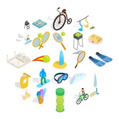 Gamble icons set. Isometric set of 25 gamble vector icons for web isolated on white background