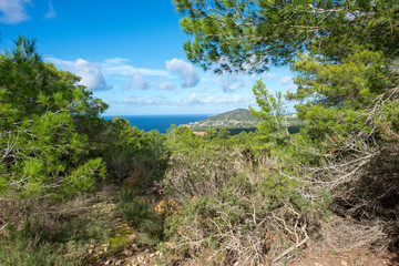 Fototapeta na wymiar Views from the viewpoint of Es Vedra in Ibiza