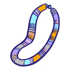 Textile necklace icon. Hand drawn illustration of textile necklace vector icon for web design