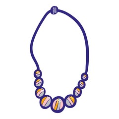 Necklace icon. Hand drawn illustration of necklace vector icon for web design