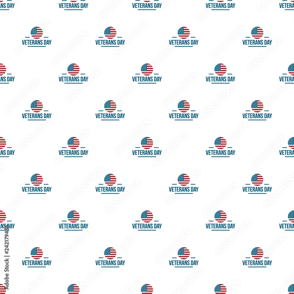 Poster us veterans day pattern seamless vector repeat for any web design