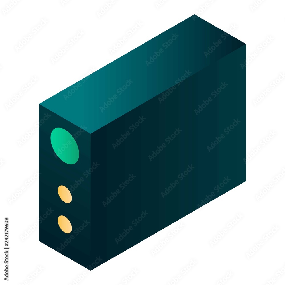 Poster uninterruptible power supply icon. isometric of uninterruptible power supply vector icon for web des