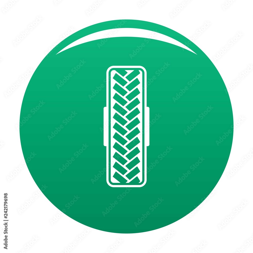 Poster tread pattern icon. simple illustration of tread pattern vector icon for any design green
