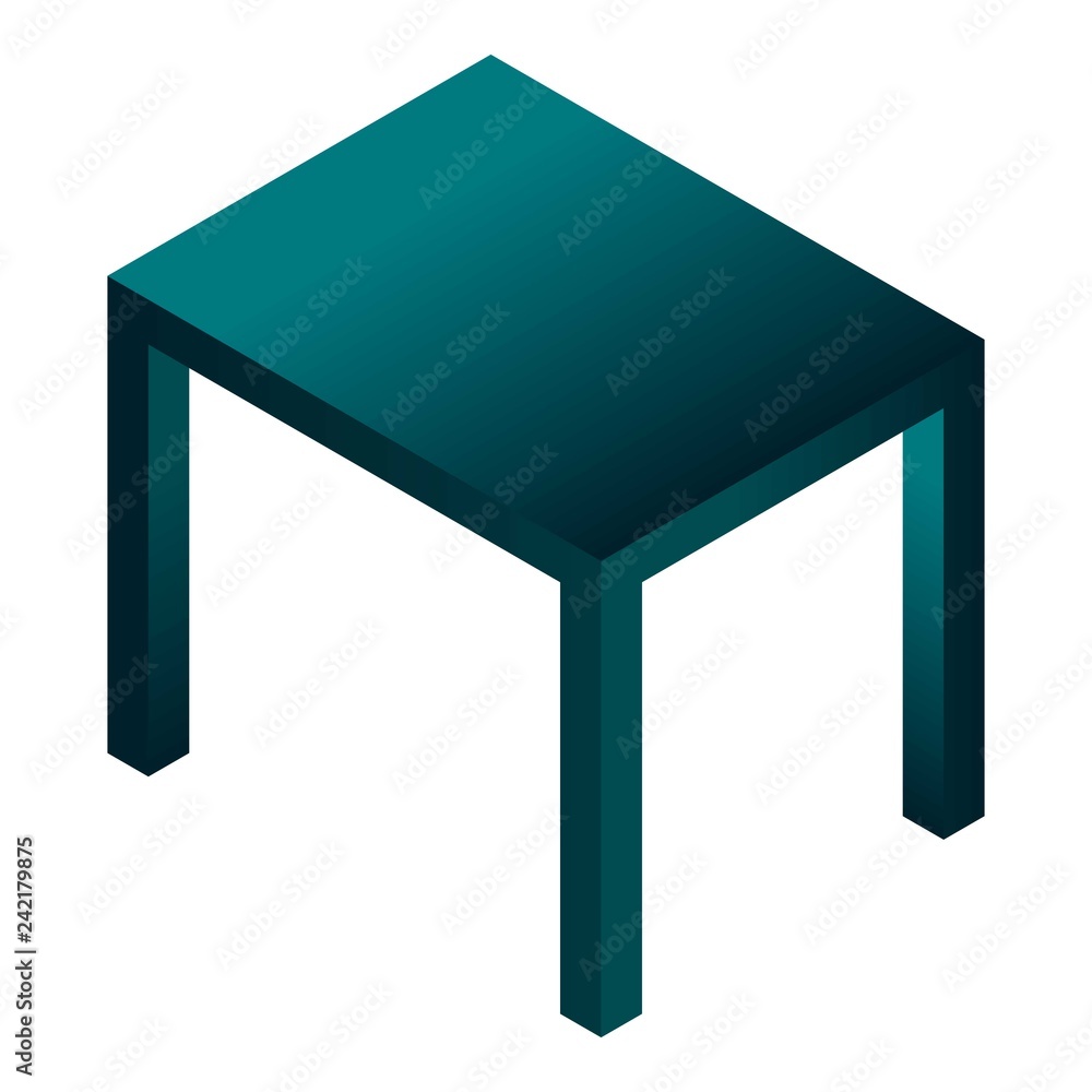 Aufkleber black table icon. isometric of black table vector icon for web design isolated on white background