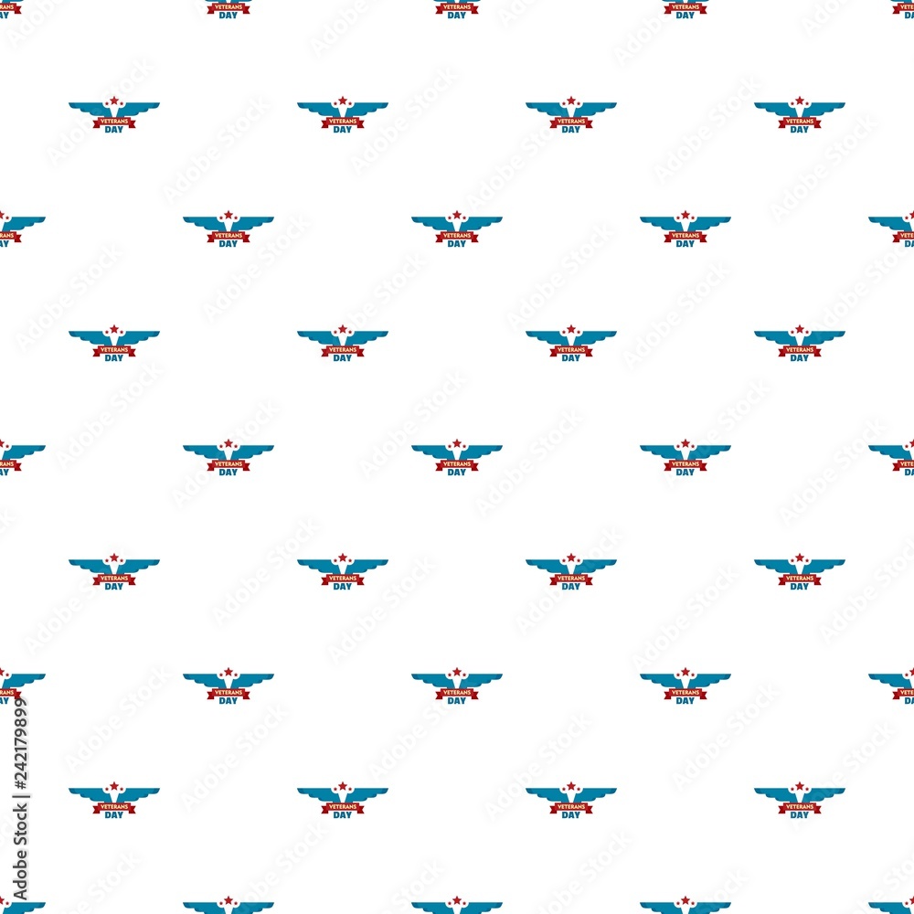 Poster wings veterans day pattern seamless vector repeat for any web design