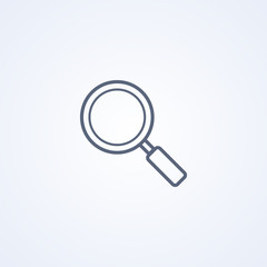 Magnify, search, vector best gray line icon